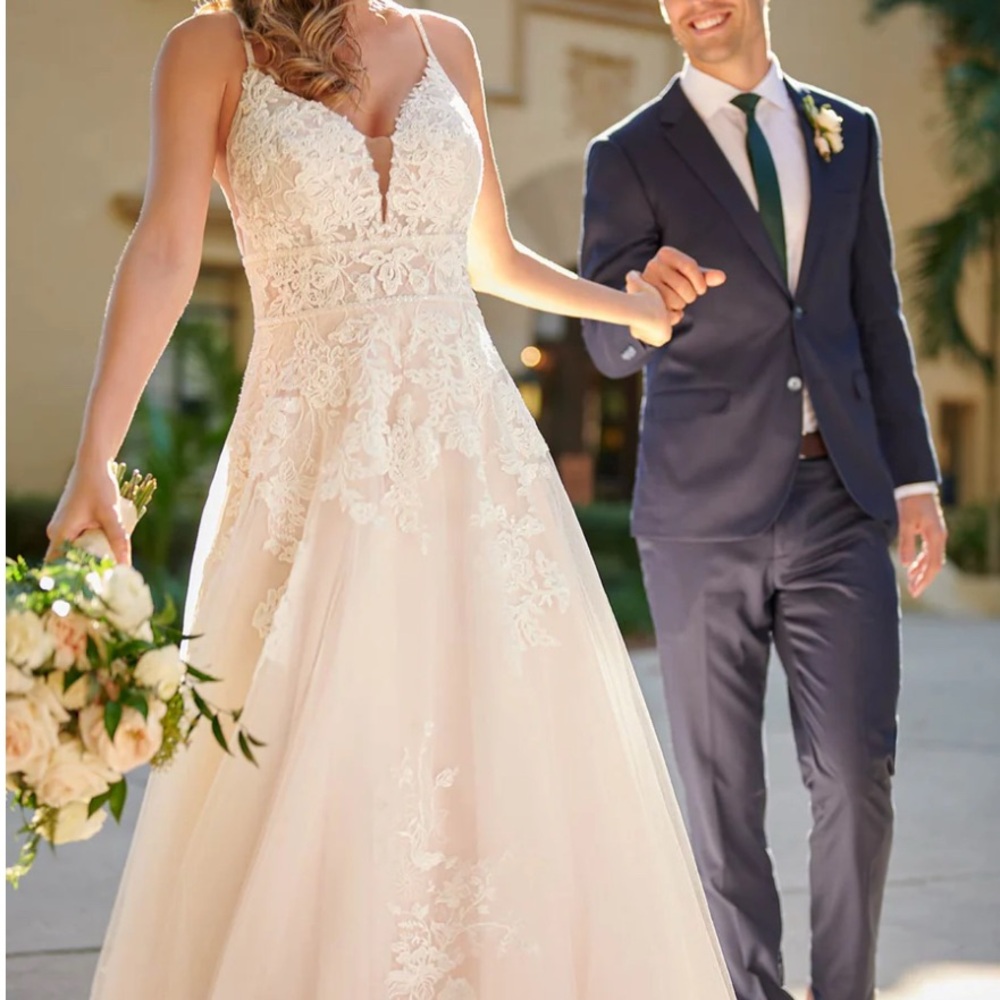 Stella York White Lace Wedding Dress